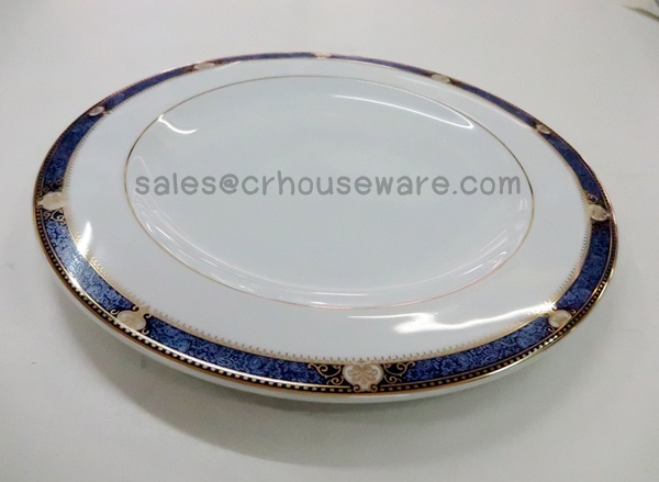 FLAT PLATE Code : RPP1001 , RPP1002 , RPP1004 , RPP1005,จานตื้นพอร์ซิเลนถ้วยพอร์ซิเลน ,จานชามพอร์ซิเลนลายPrecious Blue,จานพอร์ซิเลนลายน้ำเงินขอบทองรับแขกVIP