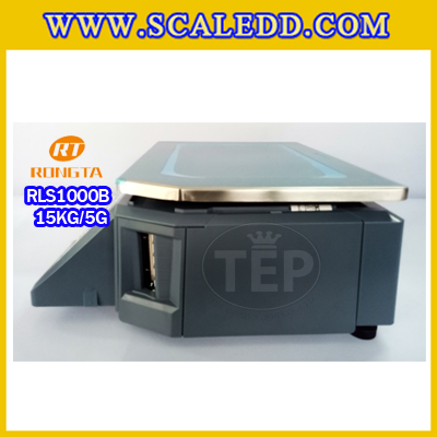 RLS1000B 15kg เครื่องชั่งคำนวณราคาดิจิตอลและพิมพ์สติ๊กเกอร์บาร์โค้ดรุ่น RLS1000B 15kg เครื่องชั่งดิจิตอล15kg เครื่องชั่งคำนวณราคา Pricing Label Scale เครื่องชั่ง15kg ความละเอียด 5g Rongta รุ่น RLS1000(ไม่มีคอเสา) (ผ่านตรวจรับรองจากสำนักกองชั่งตวงวัด)