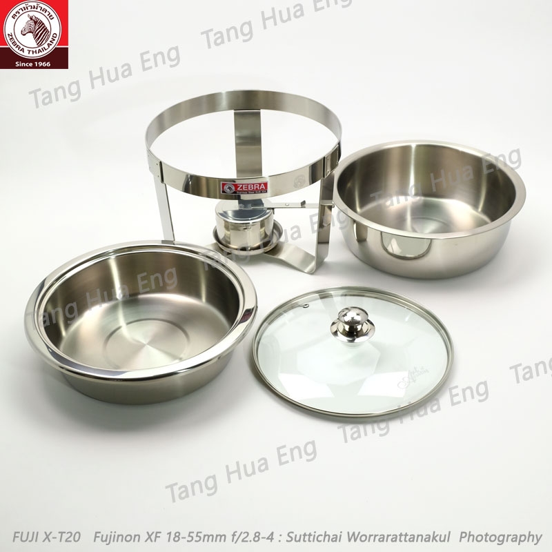 Zebra ชุดอ่างอุ่นอาหารกลม Classic II ฝาแก้ว ตราหัวม้าลาย