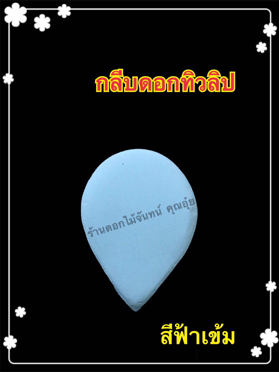 กลีบดอกทิวลิป สีฟ้าเข้ม