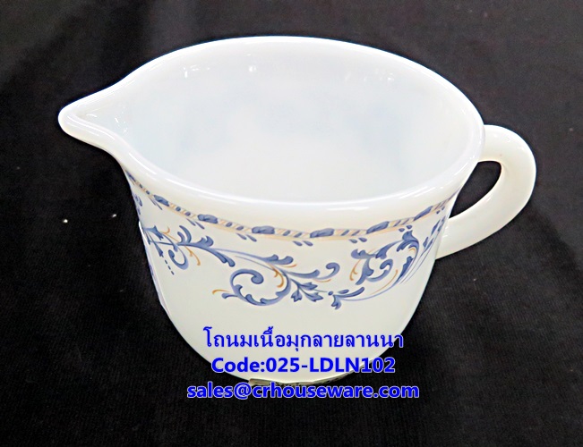 โถนมเนื้อมุก ลายลานนา 025-LD-LN102