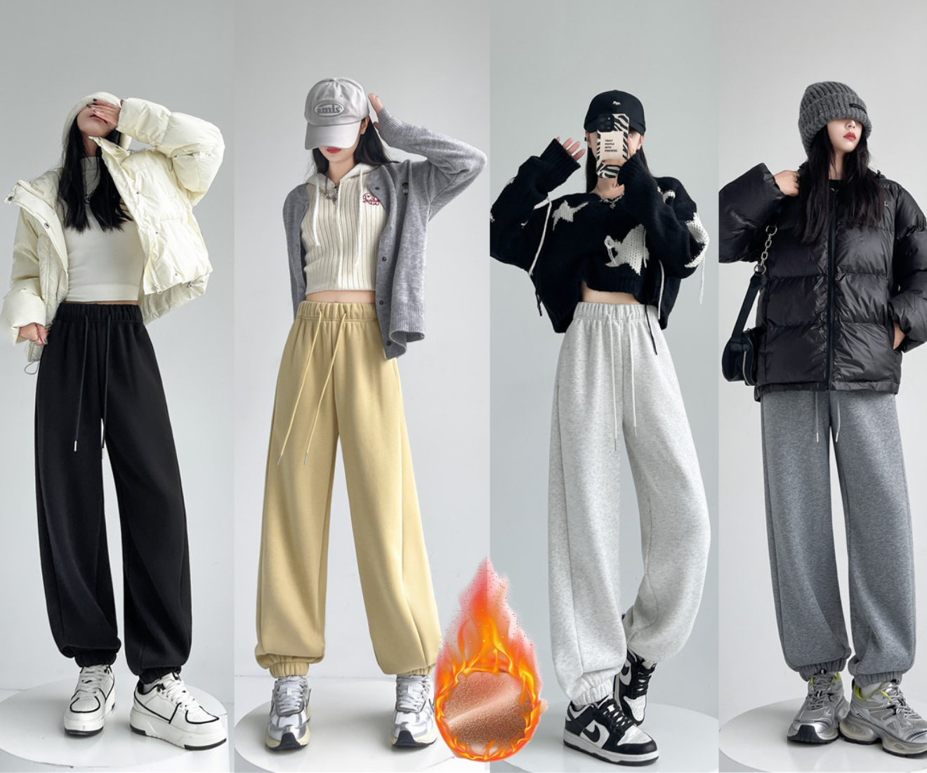 กางเกงวอร์มบุขนกันหนาว Chill Warm Pants มี 4 สี