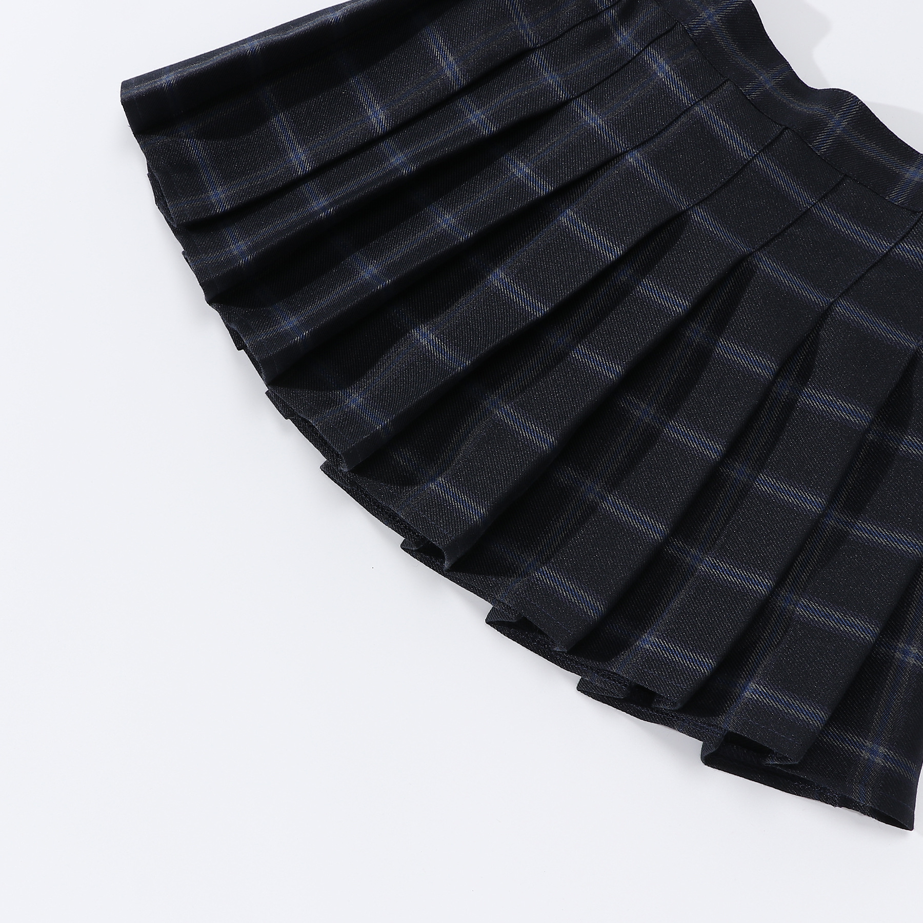 กระโปรงเด็กผู้หญิง อัดพลีทมินิ สีพื้น