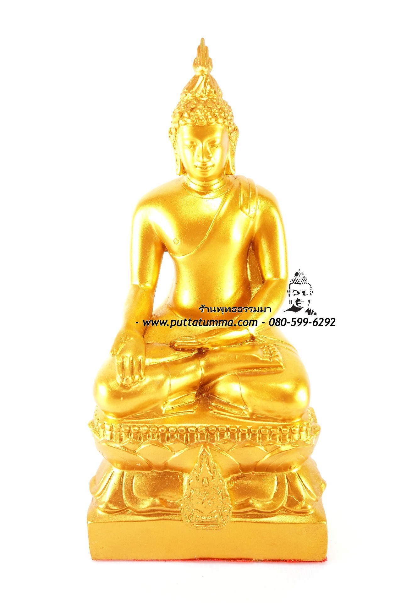 พระไพรีพินาศ เนื้อเรซิ่น สีทอง 5 นิ้ว