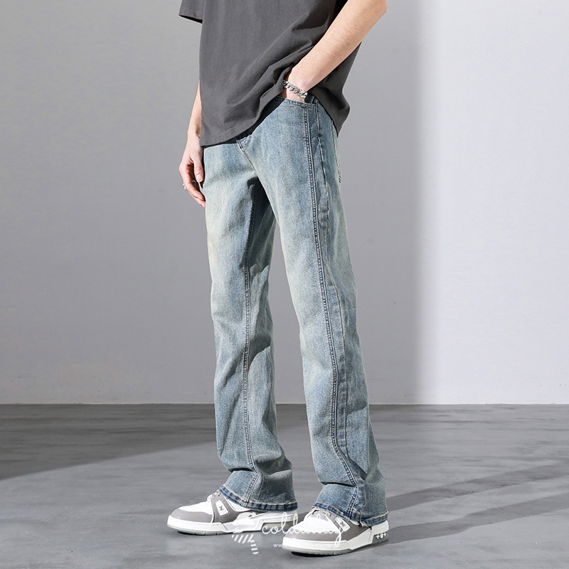 กางเกงยีนส์กันหนาวผู้ชาย High Street ไซส์ M-3XL