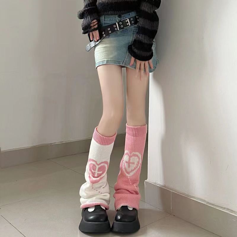 พร้อมส่ง ถุงเท้ายาว สไตล์ Y2K แบบไม่สวมเท้า ใส่แบบยาวหรือแบบย่น ผู้ใหญ่