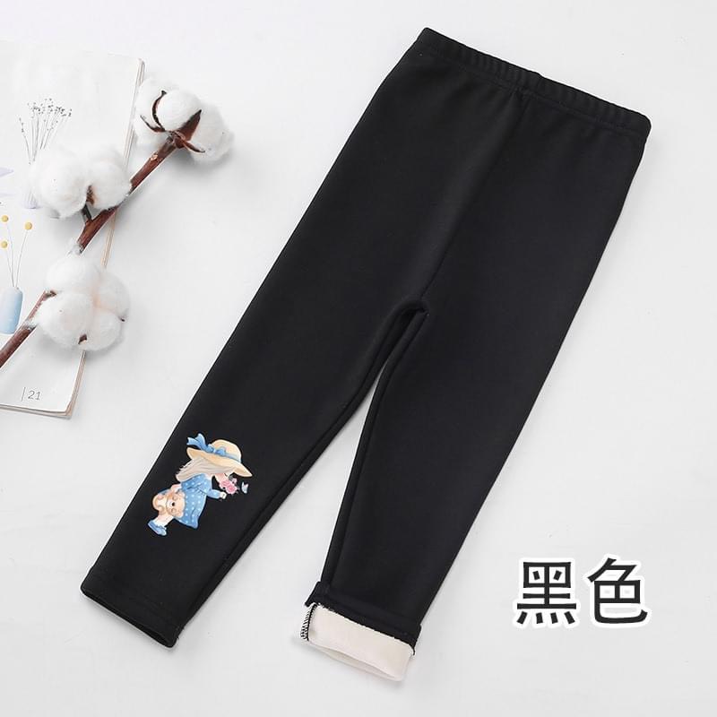 พร้อมส่ง กางเกงขายาว เลคกิ้ง บุขนอุ่น สีดำ-สีกรม