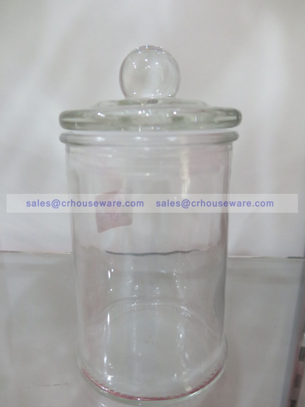 Jar D Glass Cover - โหลแก้ว เนื้อใส พร้อมฝาแก้วสูญญากาศ แบบมีจุกจับ JJG-D150