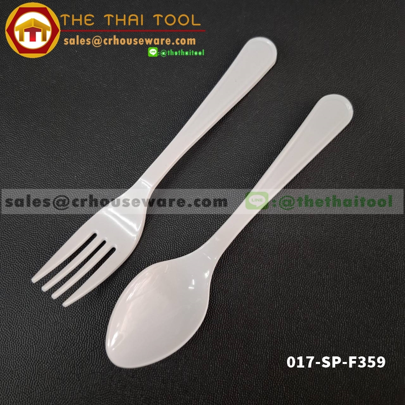 ช้อน-ส้อมเด็กหัดทาน ช้อนส้อมฝึกเด็กทานอาหาร ช้อน-ส้อมเมลามีนเด็ก 017-SP-F359