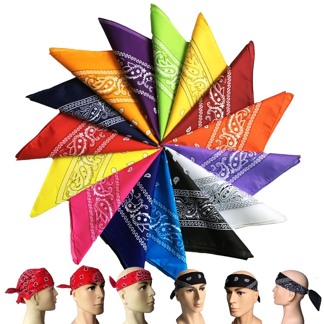 พร้อมส่ง ผ้าเอนกประสงค์ ผ้าคาดผม ผ้าเช็ดหน้า ชุดเต้นฮิปฮอป
