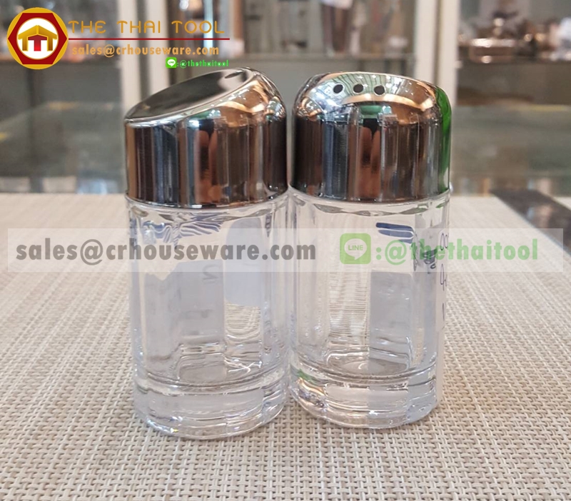 ขวดพริกไทยอคริลิค ฝาสแตนเลส 1.5 oz. 005-PT720