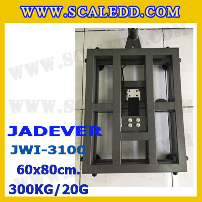เครื่องชั่งดิจิตอลตั้งพื้น 300kg ยี่ห้อ JADEVER รุ่น JWI-3100 II ขนาดแท่น 60x80cm. เครื่องชั่งน้ำหนัก300กิโล เครื่องชั่งดิจิตอลชั่งน้ำหนัก300kg ตาชั่ง300kg ตาชั่งดิจิตอล300kg เครื่องชั่งดิจิตอล300kg พิกัดน้ำหนัก 300kg ค่าละเอียด 20g