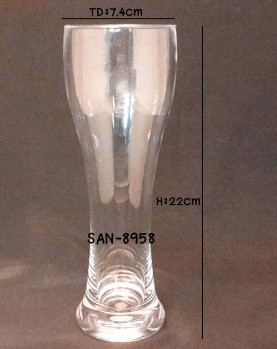 แก้วน้ำพลาสติกริมสระน้ำ Glass plastic poolsid. (Tall beer) SAN-8958
