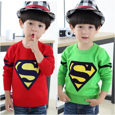 เสื้อกันหนาว : เสื้อกันหนาว ไหมพรม ซุปเปอร์แมน