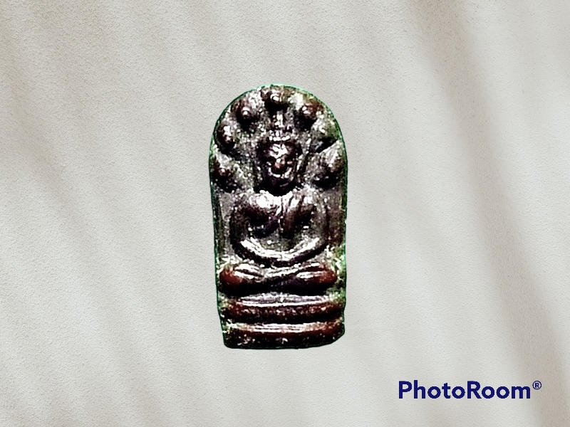 พระนาคปรก ใบมะขาม วัดอนงคารามวรวิหาร กรุงเทพมหานคร พิมพ์ 2 ชั้น