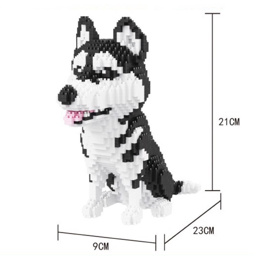 เลโก้นาโน Siberian Husky Dog(สุนัขพันธุ์ไซบีเรียนฮัสกี) Size Jumbo