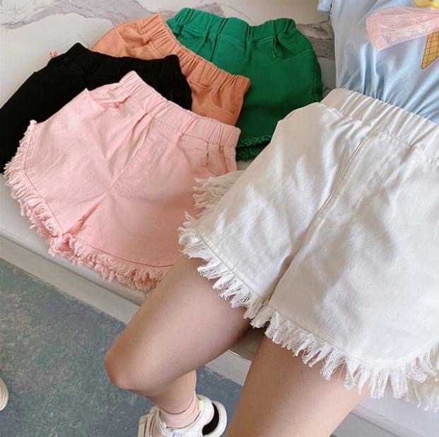 สินค้าพร้อมส่ง กางเกงยีนส์ขาสั้น สีสัน ใส่แมทได้หลายแบบ