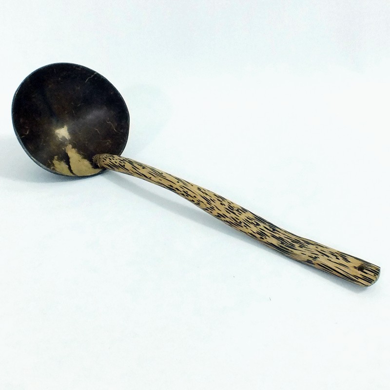 จวักกะลาด้ามไม้ตาล # 414 ( กระบวย )