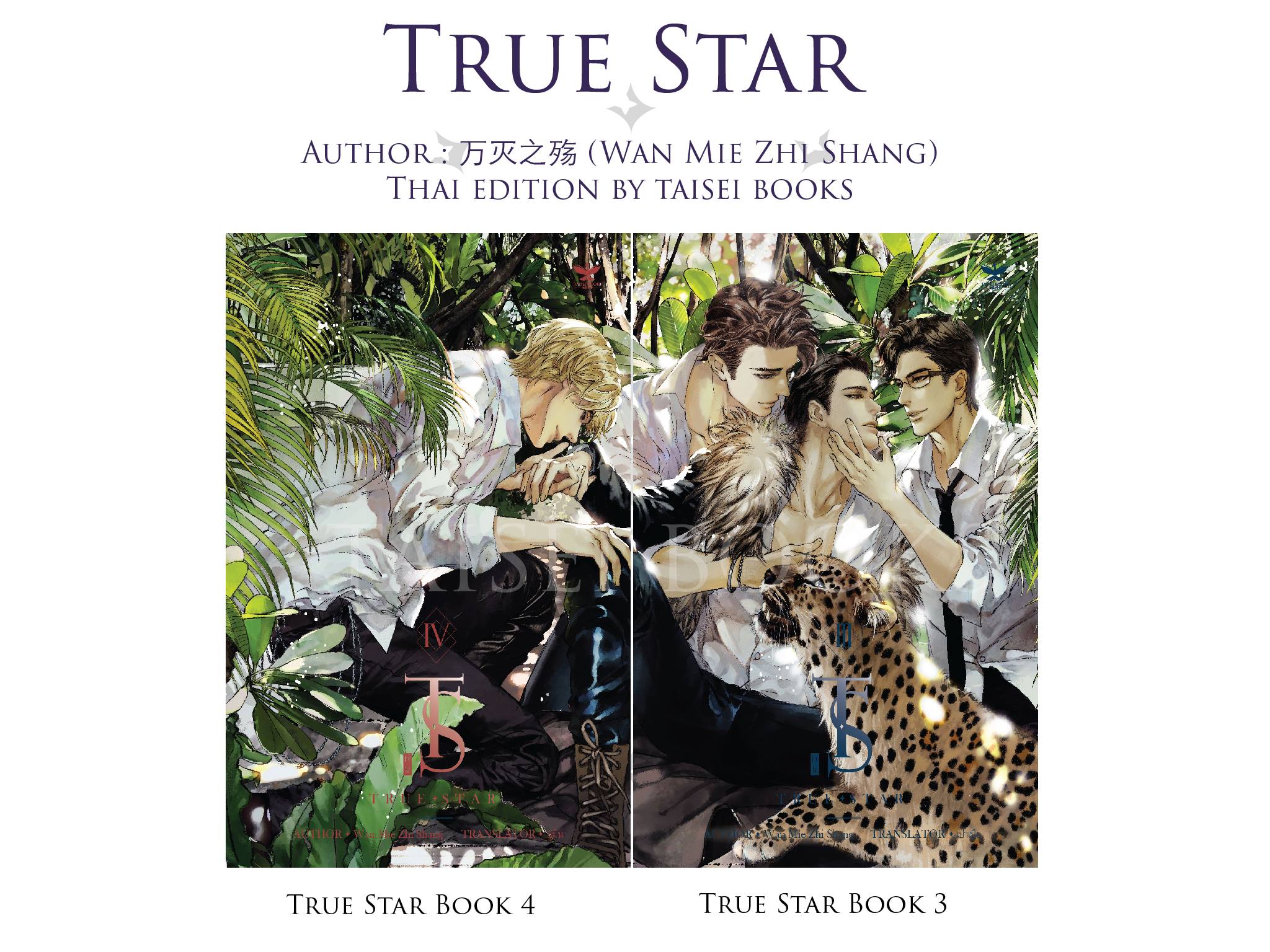 True Star เล่ม 3 และ เล่ม 4 By Wan Mie Zhi Shang มัดจำ 800 ค่าเช่า 160b.