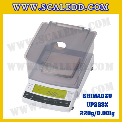 เครื่องชั่งดิจิตอล ทศนิยม 3 ตำแหน่ง รุ่น UP223X 220gx0.001g เครื่องชั่งละเอียดสูง220g เครื่องชั่งน้ำหนัก220g ตาชั่ง220กรัม พิกัดน้ำหนัก 220g ความละเอียด 0.001g ยี่ห้อ SHIMADZU รุ่น UP223X