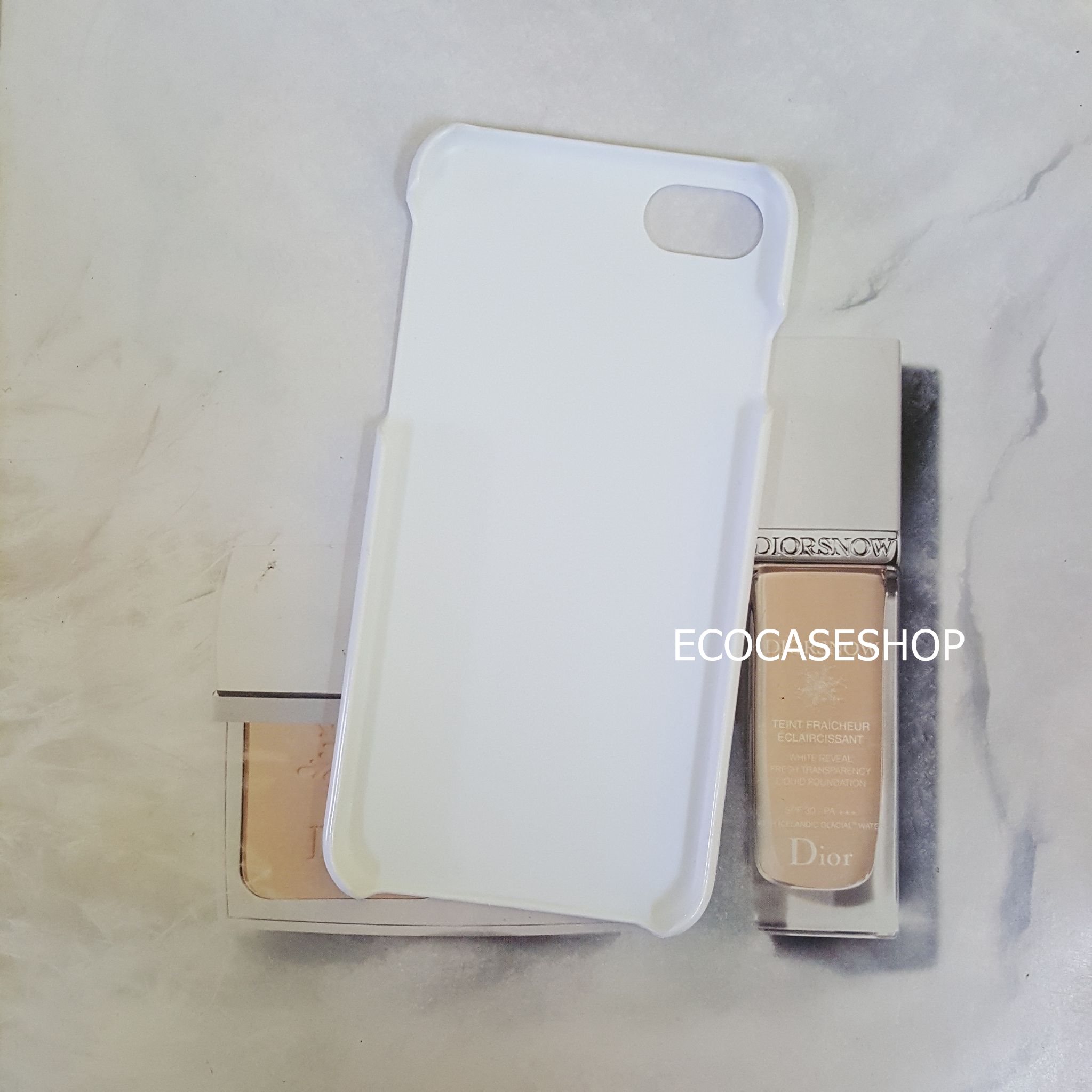 iPhoneXR เคสแข็งผิวเงา สีขาว (เหมาะสำหรับงานสกรีนความร้อน sublimation)