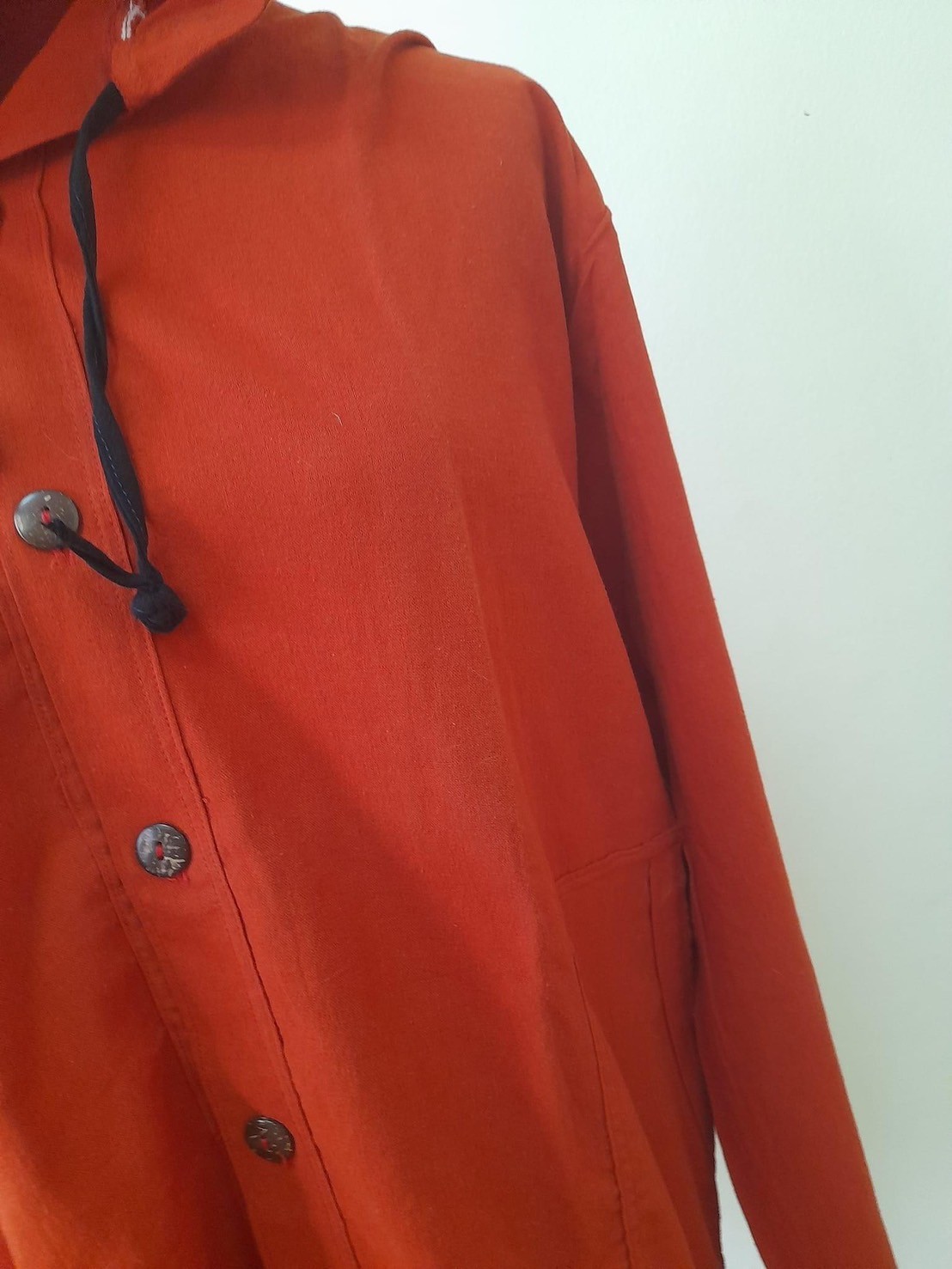 เสื้อผ้าฝ้ายสวมใส่ทั้งรุ่นใหม่และรุ่นใหญ่เทห์หมด ส้ม M,L