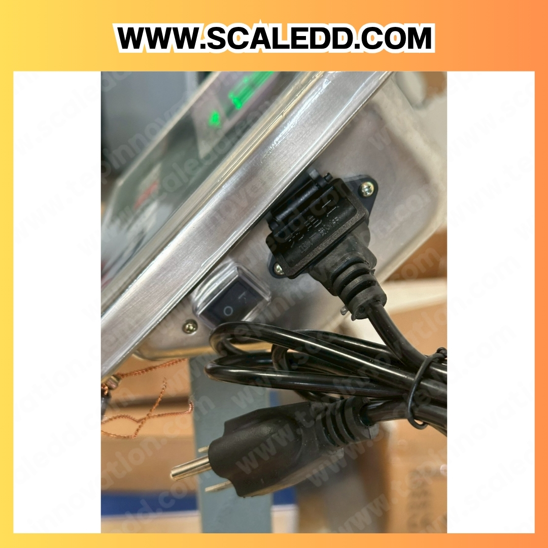 เครื่องชั่งดิจิตอลตั้งพื้นพร้อมล้อเลื่อน(เสาพับได้) 600kg ตาชั่งตั้งพื้นพร้อมล้อ600kg พิกัด 600kg ค่าละเอียด 100g ขนาดแท่นชั่ง 50x70cm. ยี่ห้อ Dynaweight รุ่น DW611