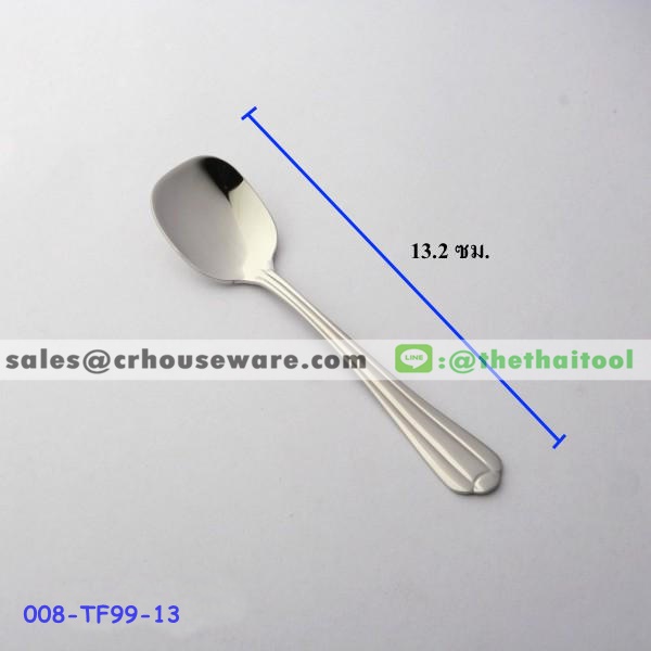 ช้อนไอศครีมสแตนเลส 99 ลายอินทนนท์ ICE CREAM SPOON 008-TF99-13