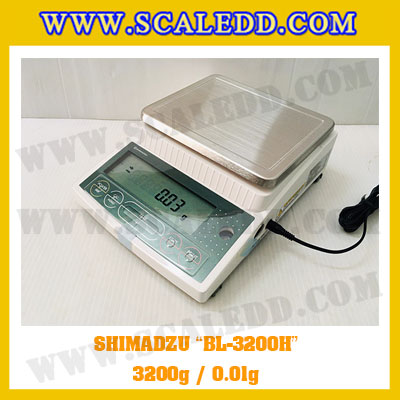 เครื่องชั่งดิจิตอลทศนิยม2ตำแหน่ง BL-3200H พิกัด 3200g x 0.01g เครื่องชั่งละเอียดสูง3200g เครื่องชั่งน้ำหนัก3200g ตาชั่ง3200กรัม ตาชั่งน้ำหนัก3200g ยี่ห้อ SHIMADZU รุ่น BL-3200H