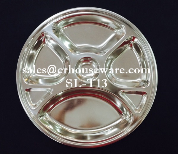 ถาดหลุมสเตนเลส-กลาง,(นำเข้า) SL-T13,ถาดหลุมสเตนเลสอันดับหนึ่งของประเทศ,ถาดหลุมเด็กโรงเรียนมัธยมศึกษาทั่วประเทศ