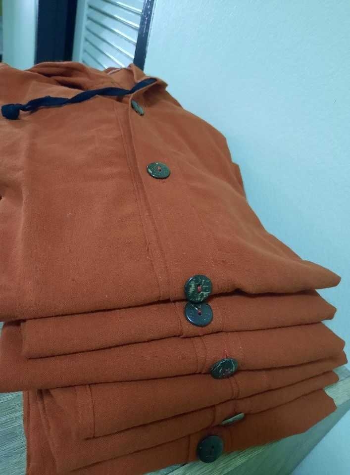 เสื้อผ้าฝ้ายสวมใส่ทั้งรุ่นใหม่และรุ่นใหญ่เทห์หมด ส้ม M,L