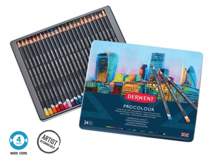 ชุดสีไม้ Derwent Procolour 24 สี