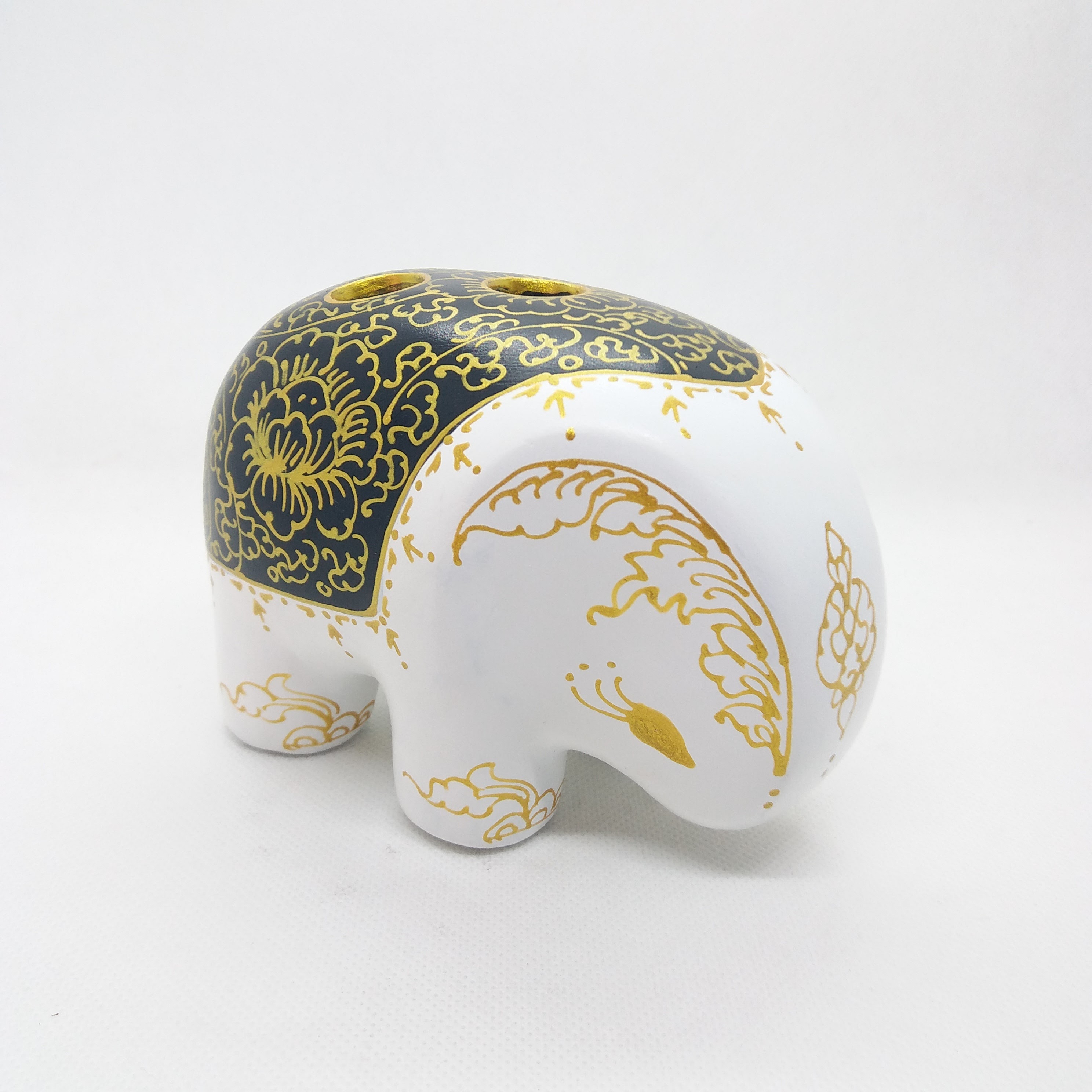 ช้างเสียบดินสอปากกา Size S ขาวดำ