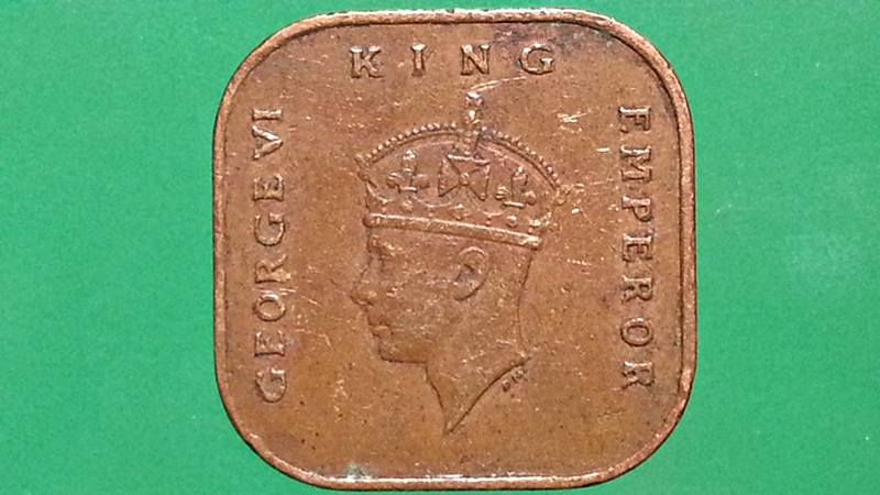 เหรียญ เงินตรา ประเทศ มาลายา Cent 1943