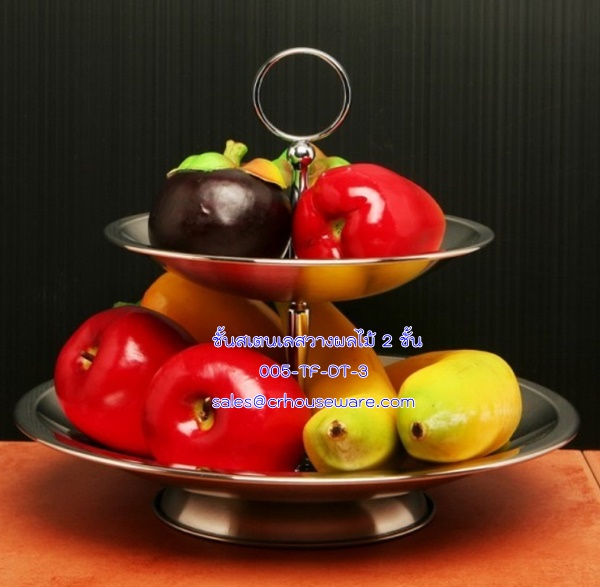 ชั้นโชว์อาหารสแตนเลส 2 ชั้น The show food 2 level. Code : 005-TF-DT-3
