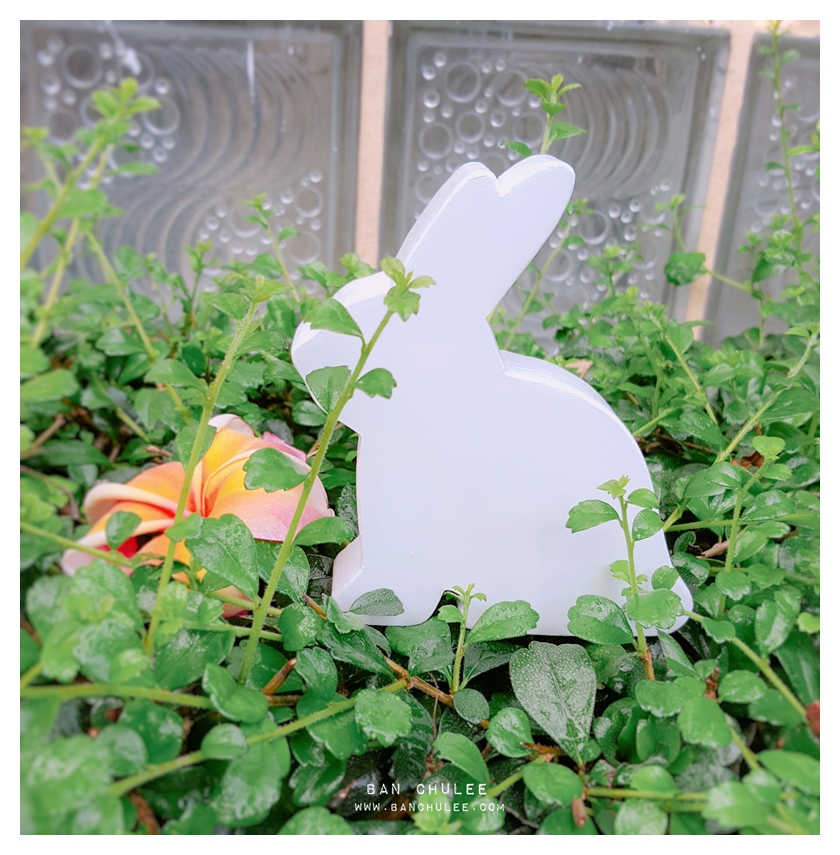 Wooden Bunny - White