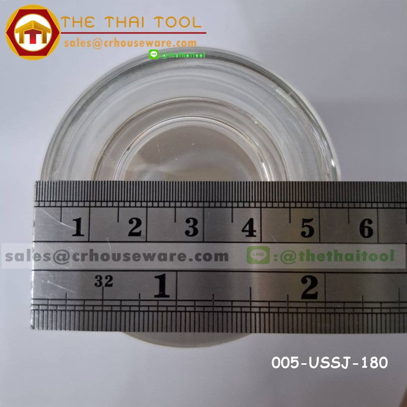 โหลแก้วทรงตรงฝาแบน ความจุ 140 มล.