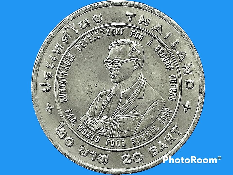 เฉลิมพระเกียรติ 20 Baht (F.A.O. Agricola Medal to HM King Bhumibol Adulyadej