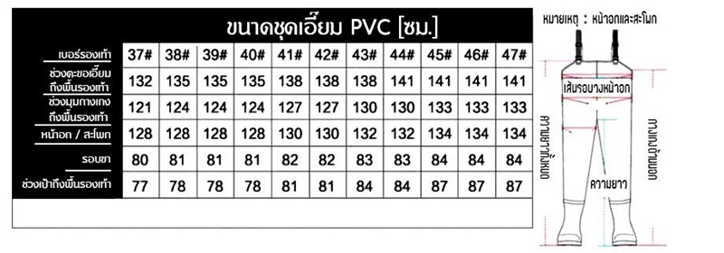 ชุดเอี๊ยมกันน้ำ PVC พร้อมรองเท้าบู๊ท รหัส 044-SPEE-458