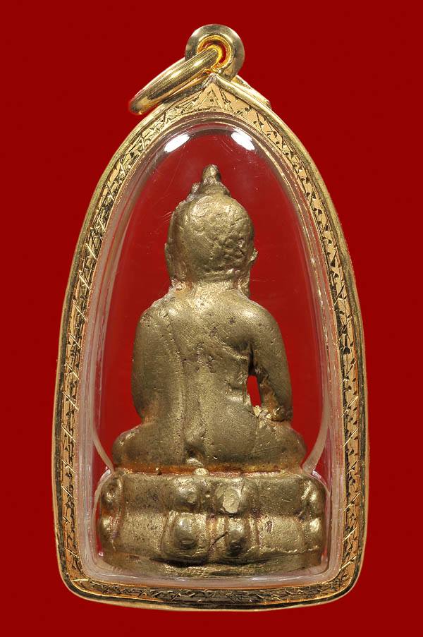 พระกริ่งพิมพ์พระประธาน พ.ศ.๒๔๙๑ (พระกริ่งวัดตรีทศเทพ) เลี่ยมทองคำ