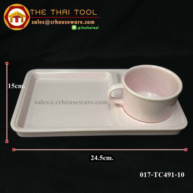 ชุดเบรคเมลามีน , ชุดของว่าง 3 ช่อง 017-TC491-10