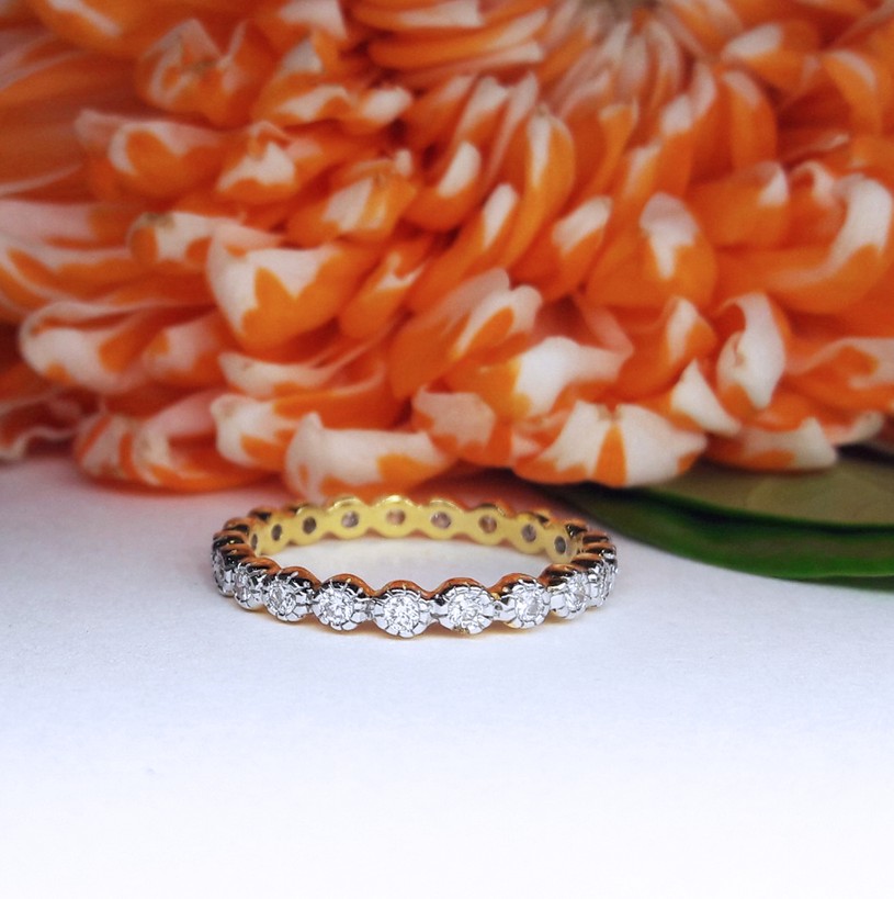 สั่งผลิตเพชรเบลเยี่ยมคัท แหวนแต่งงาน แหวนหมั้น ใส่เที่ยว ออกงาน แหวนทองคำ 18K เพชรแท้ 0.41 กะรัต 2.10 กรัม น้ำ 99 ราคาถูกมาก มีใบรับประกันค่ะ