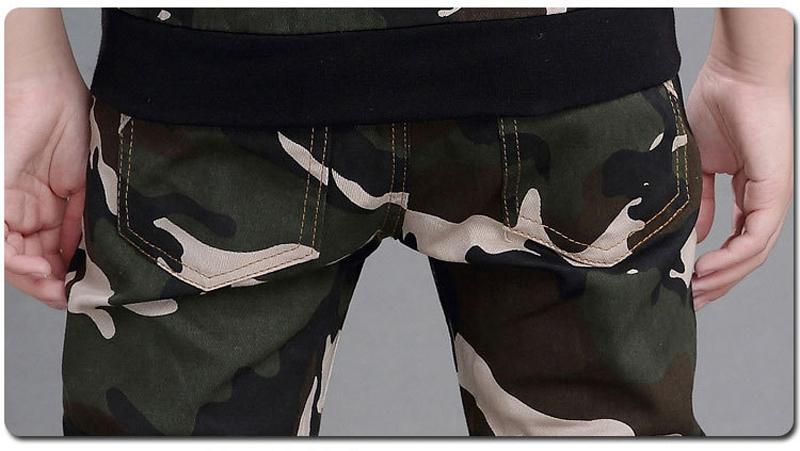 ชุดกันหนาวเด็ก ชุดเสื้อแขนยาวลายทหาร+กางเกงขายาว