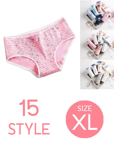 กางเกงชั้นในผู้หญิงใส่สบายมี 15ลาย รหัสA009-XL