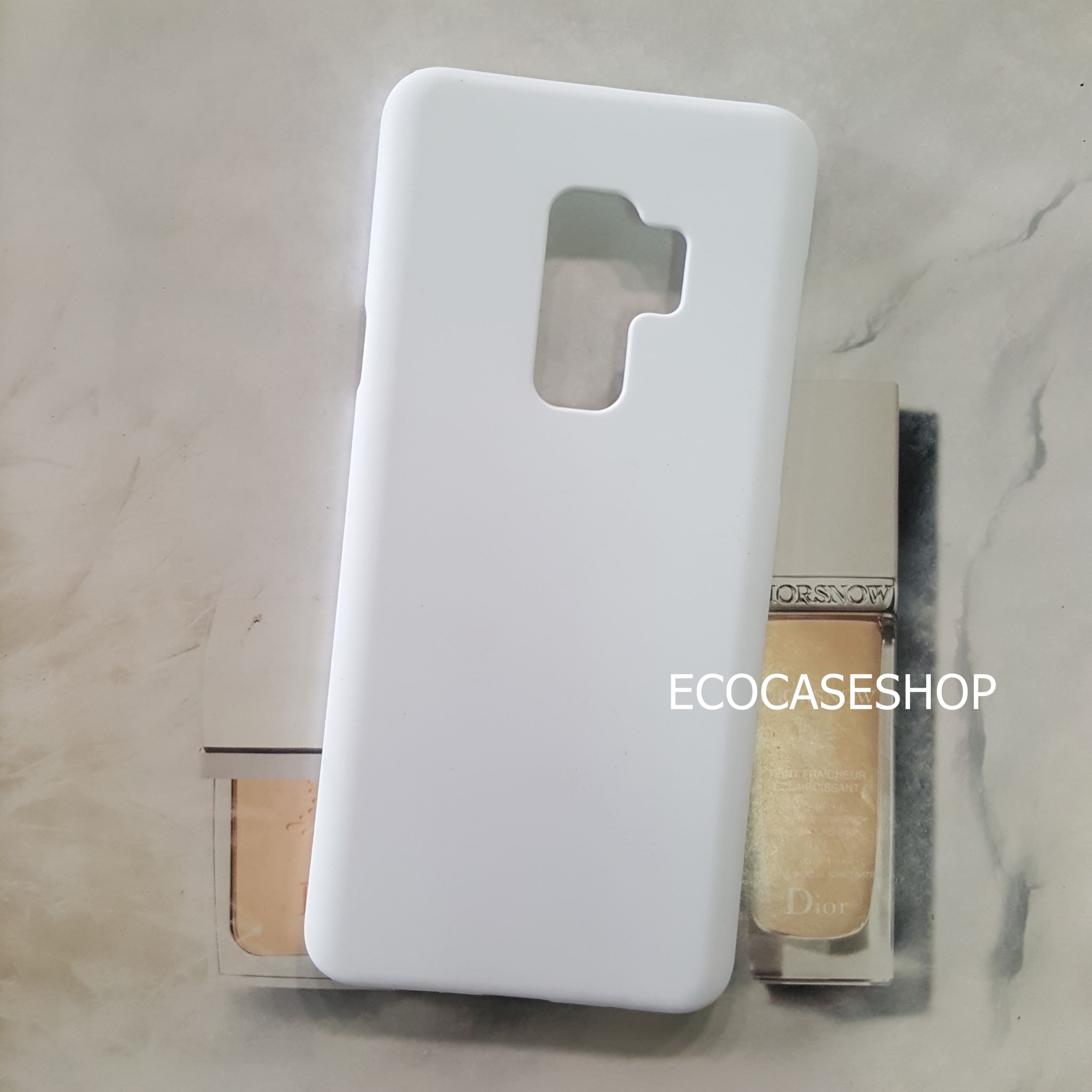 samsungS9plus เคสแข็งด้าน สีขาว (เหมาะสำหรับงานสกรีนความร้อน sublimation)