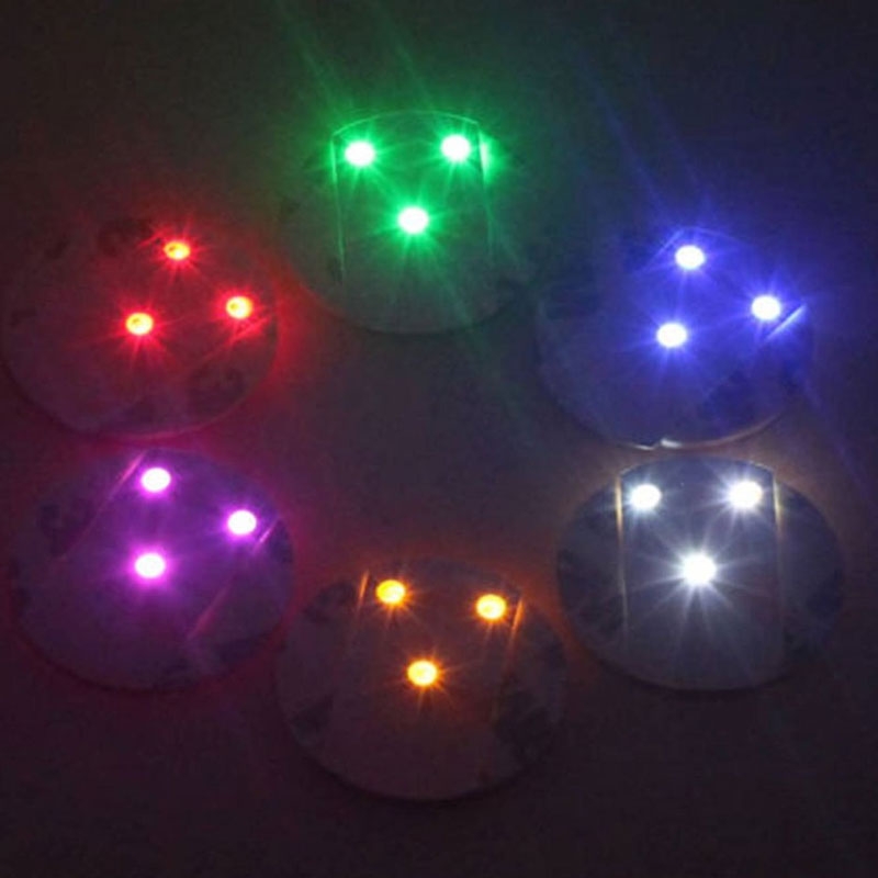 ที่รองแก้วไฟ LED 3M แบบเทปกาว ขนาด 4.5 ซม. สีน้ำเงิน