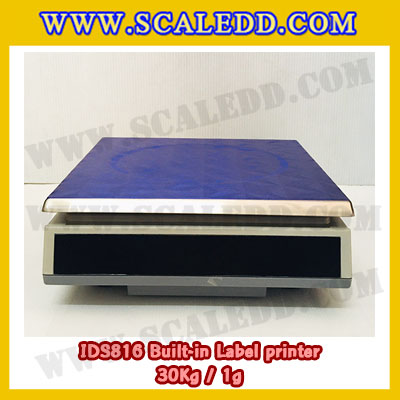เครื่องชั่งน้ำหนักดิจิตอล พิกัดน้ำหนัก 30kg Built-in Label printer ยี่ห้อ SDS รุ่น IDS816 ค่าละเอียด 1g