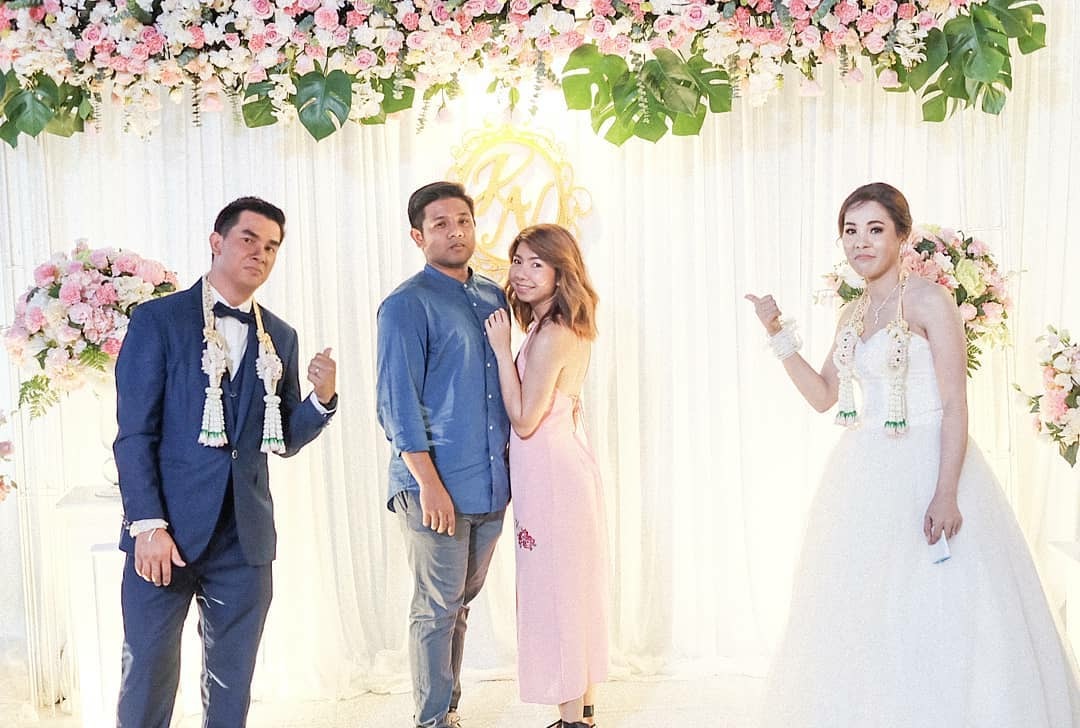Backdrop งานเย็น งานมงคสมรสคุณก้อย คุณปอม 11พย.61