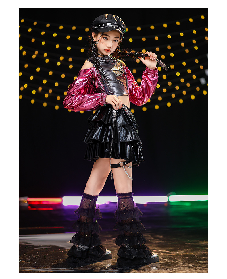 friendly4kid ชุดเต้น HipHop Kidsเสื้อ+กางเกงหางปลา jazz dance kids