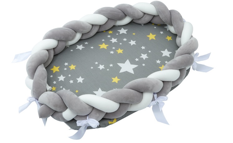 เบาะนอนเด็ก Bird nest ขอบกั้นข้างหมอนเกลียว